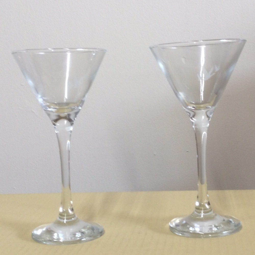 New 2 Grey Goose Martini Cocktail Glasses